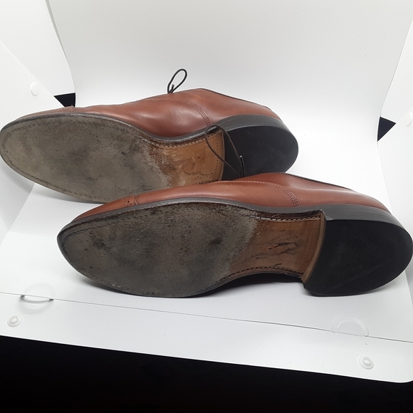 VTG Allen Edmonds Byron Made in Italy Men\'s Size10 3E Chili Brown Oxford